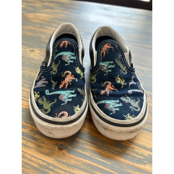 Glow in the Dark Vans Dinosaur 13.5 Easy Slip On - Picture 2 of 7